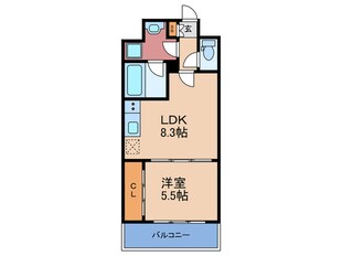 グリッドコート天神橋の物件間取画像